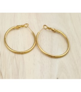 Luxstore stål hoops 35mm guld