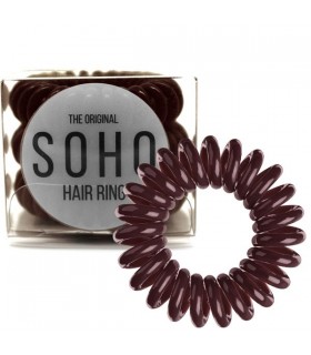 SOHO hair ring brune spiral hårelastikker