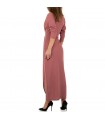 JCL rosafarvet lang kjole