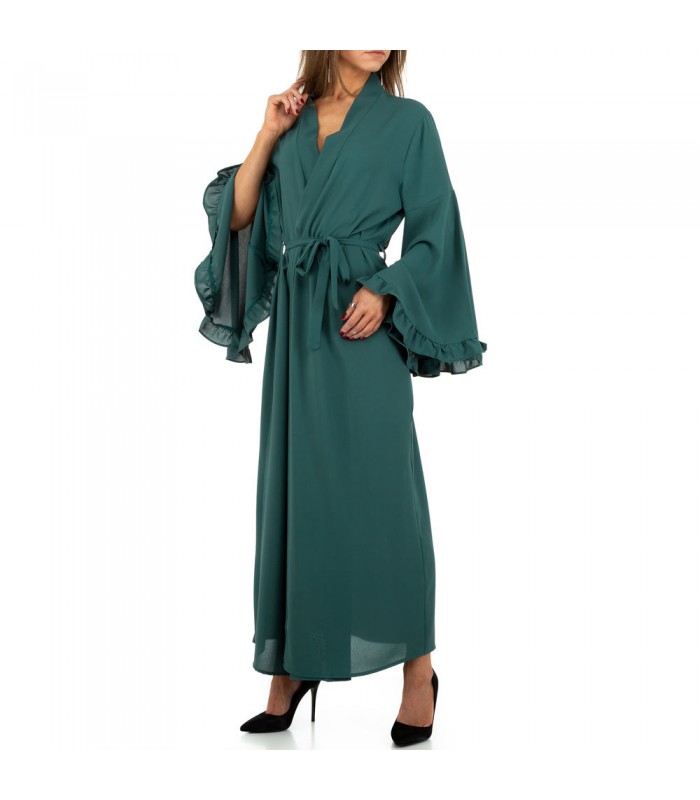 JCL petroleumsfarvet kimonokjole kjole