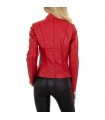 Glo-Story rød læderlook jakke