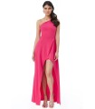 Goddiva pinkfarvet asymmetrisk kjole