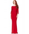 Goddess lang rød kjole med ærme